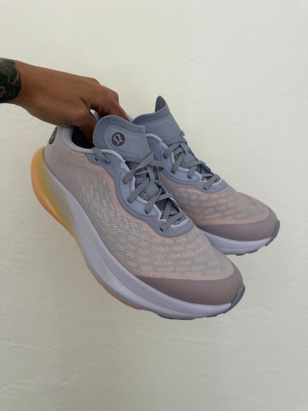 Lululemon Split Shift Running Shoes Serene Blue Orange Size 11